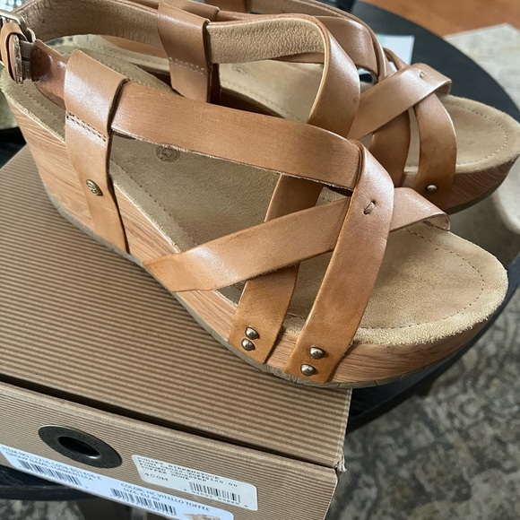 Bussola Tan Leather Platform Mules - Picture 4 of 7